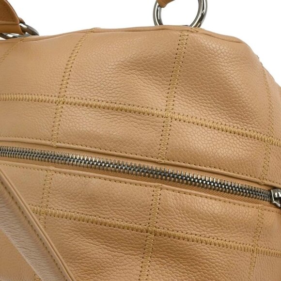 Chanel Beige Calfskin Wild Stitch Choco Bar Tote Handbag XX40135 - Picture 5 of 10